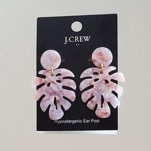 J. Crew Tropical Leaf Earrings
